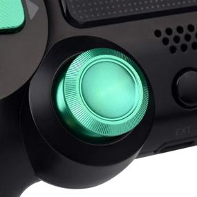 img 2 attached to 🎮 Upgrade Your PS4 Controller with eXtremeRate Green Metal Buttons and Replacement Kits