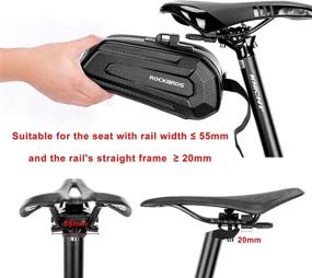 img 2 attached to 🚲 ROCKBROS Bicycle Saddle Bag 1.7L - Hard Shell Bike Seat Bag with Reflective Strip, Quick Release - Ideal for Mountain and Road Bikes