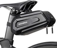 🚲 rockbros bicycle saddle bag 1.7l - hard shell bike seat bag with reflective strip, quick release - ideal for mountain and road bikes logo