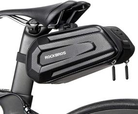 img 4 attached to 🚲 ROCKBROS Bicycle Saddle Bag 1.7L - Hard Shell Bike Seat Bag with Reflective Strip, Quick Release - Ideal for Mountain and Road Bikes