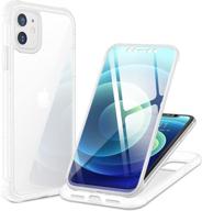 📱 clear tempered glass case with screen protector for iphone 11 (6.1 inch) by youmaker design - clear logo