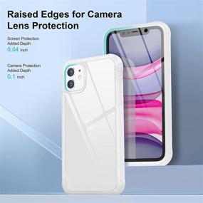 img 1 attached to 📱 Clear Tempered Glass Case with Screen Protector for iPhone 11 (6.1 Inch) by YOUMAKER Design - Clear