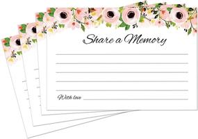 img 4 attached to Memorial Memory Cards - 50 Pack - Sophisticated Substitute for Funeral Guest Books for Celebrating Life's Milestones: Farewell Parties, Birthdays, Graduations, and Going Away Events