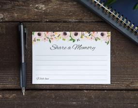 img 2 attached to Memorial Memory Cards - 50 Pack - Sophisticated Substitute for Funeral Guest Books for Celebrating Life's Milestones: Farewell Parties, Birthdays, Graduations, and Going Away Events