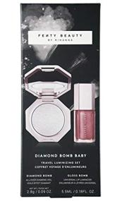 img 1 attached to FENTY BEAUTY Diamond Bomb Baby Mini Lip Gloss and Highlighter Set by Rihanna