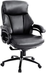 img 4 attached to 🪑 Sophia & William Ergonomic PU Leather Executive Rocking Chair - High Back, 360° Swivel Home Office Desk Computer Chair Big and Tall with Armrests and Headrest - Load Capacity: 400 lbs