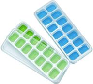 🧊 ice cube trays 2 pack - silicone, easy-release, flexible with spill-resistant lid - bpa free, dishwasher safe - durable and convenient logo