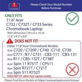 img 3 attached to mCover Hard Shell Case for 2019 Acer Chromebook 11 C732 / C733 Series Laptop (NOT Compatible with Older Acer 11 C720 / C730 / C731 / C771 / C740 / CB3-111 / CB3-131 Laptop) - Clear