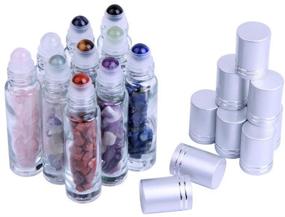 img 4 attached to 💎 Gemstone Essential Bottles - Transparent, Semi-Precious