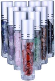 img 1 attached to 💎 Gemstone Essential Bottles - Transparent, Semi-Precious