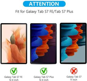 img 3 attached to 📱 2-Pack Tempered Glass Screen Protector for Samsung Galaxy Tab S7 FE 5G 2021/Galaxy Tab S7 Plus 12.4 Inch, S-Pen Supported