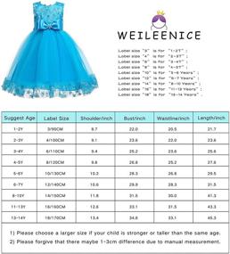 img 3 attached to Weileenice Christmas Dresses with Bowknot for Girls 6-7 Years Old