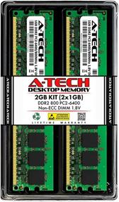 img 2 attached to 💾 A-Tech 2GB DDR2 800MHz RAM Memory Upgrade Kit - PC2-6400 240-Pin UDIMM for Desktops