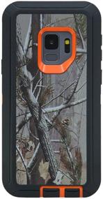 img 2 attached to 🐢 WallSkiN Turtle Series Galaxy S9 Belt Clip Case (5.8") – Camouflage/Orange, 3-Layer Full Body Protective Cover with Holster, Kickstand, Shock, Drop, and Dust Proof – Lifetime Guarantee