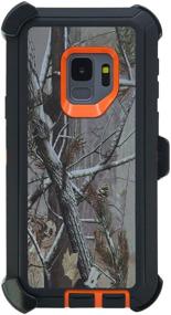 img 4 attached to 🐢 WallSkiN Turtle Series Galaxy S9 Belt Clip Case (5.8") – Camouflage/Orange, 3-Layer Full Body Protective Cover with Holster, Kickstand, Shock, Drop, and Dust Proof – Lifetime Guarantee