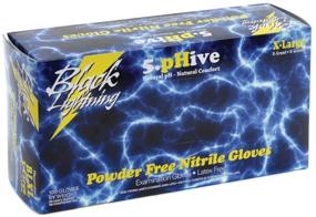 img 2 attached to 🧤 Large Box of 100 Black Lightning Gloves BL-L by Atlantic Safety Products