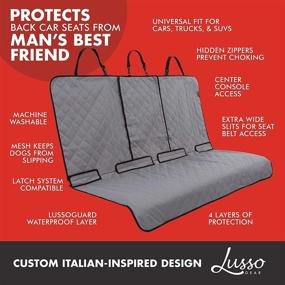 img 3 attached to 🐾 Lusso Gear Waterproof Dog Car Seat Cover for Back Seat - Protects Against Scratches, Scuffs, Shedding, Mud, and More - Non-Slip & Secure Fit, Fits All Cars, Trucks, and SUVs