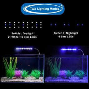 img 3 attached to 🐠 WOTERZI LED Aquarium Light Clip On - Illuminating 14-20 Inch Fish Tanks & Aquariums with White and Blue LEDs - Powerful 10W