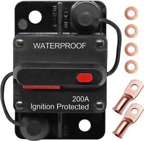 img 4 attached to 💥 Erayco 200 Amp Circuit Breaker with Manual Reset for Car Marine Trolling Motors Boat ATV Power Protection for Audio System Fuse, 12V-48VDC, Waterproof (200A)