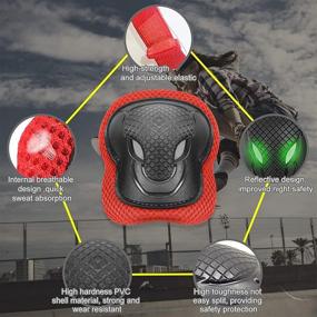 img 1 attached to Glaf Kids Bike Helmet for Ages 3-14 Boys Girls, Adjustable Sports Protective Gear Set for Cycling Skateboarding Scooter Rollerblading, 7Pcs Helmet and Knee Elbow Pad Set