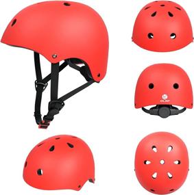 img 2 attached to Glaf Kids Bike Helmet for Ages 3-14 Boys Girls, Adjustable Sports Protective Gear Set for Cycling Skateboarding Scooter Rollerblading, 7Pcs Helmet and Knee Elbow Pad Set