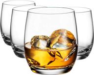 🥃 european made godinger double old fashioned whiskey glasses - 12oz, set of 4: rocks glasses, glass beverage cups for whiskey lovers logo