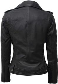 img 2 attached to 🧥 Women's Black Real Leather Jackets for Coats, Jackets & Vests in Women's Clothing