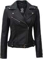 🧥 women's black real leather jackets for coats, jackets & vests in women's clothing logo