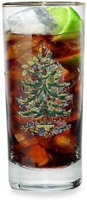 img 2 attached to 🎄 Стаканы для хайбола Spode Christmas Tree объемом 15 унций: набор из 4 штук, идеально подходят для праздничного декора и напитков!