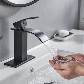 img 2 attached to 💧 Stunning Waterfall Bathroom Faucet for Lavatory - GENBONS