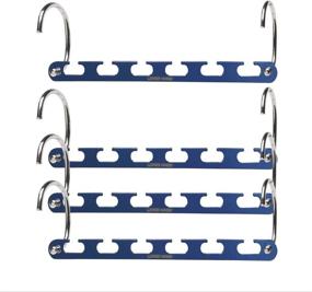 img 4 attached to 👕 Wonder Hanger Platinum - Navy 4-Pack: Space-Saving Closet Organizers for Better Optimization