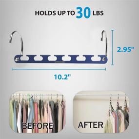 img 2 attached to 👕 Wonder Hanger Platinum - Navy 4-Pack: Space-Saving Closet Organizers for Better Optimization