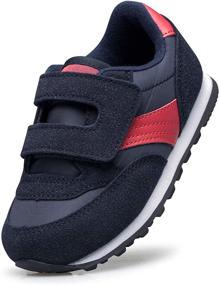 img 4 attached to 👟 RIBONGZ Kids Running Shoes: Lightweight Classic Toddler Sneakers for Boys & Girls - Adjustable and Stylish Walking Shoes for Little Babies