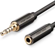 🔌 fospower 4 inch trrs stereo audio extension cable with 24k gold plated connectors: male to female 3.5mm auxiliary cable logo