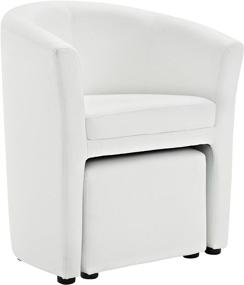 img 2 attached to Modway Divulge Leather Armchair Ottoman