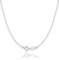 💎 jewlpire 925 sterling silver chain necklace for women girls - 1.3mm round cable chain - thin italian silver necklace - replacement necklace chain - super shiny strong - sizes: 16, 17, 18, 20, 22, 24 inches logo