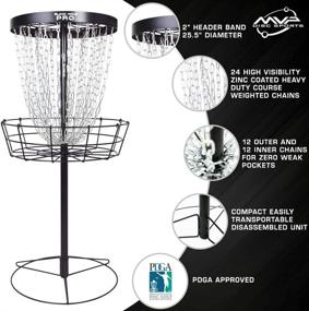 img 3 attached to 🥏 MVP Black Hole Pro 24-Chain Disc Golf Basket Target: Portable and Efficient Solution for Disc Golfers