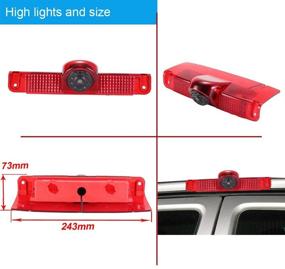 img 1 attached to Navinio New Version Car Third Roof Top Mount Brake Lamp Camera Brake Light Rear View Backup Camera For Chevrolet Express GMC Savana Vans Exporer Vans Cargo Reverse Parking Vehichle Camera