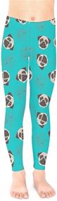 img 2 attached to PattyCandy Stretchy Tights for Toddler Girls: Lion, Jungle Animals, Dogs, Pug, Space Pets Long Unisex Leggings - Ages 2-13 years