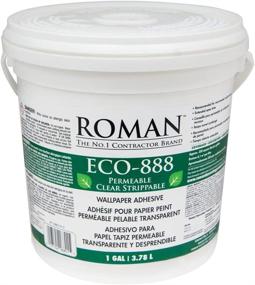 img 4 attached to 🔒 ROMAN ECO-888 Strippable Wallpaper Adhesive - 1 Gallon Clear Adhesive, 128 fl oz