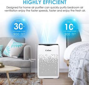 img 2 attached to 🌬️ COLZER EPI-186 Air Purifier: Powerful True HEPA & Activated Carbon Filters for Large Rooms up to 1800 ft², Eliminate Dust, Pet Dander, Odors, for Fresh and Clean Air in Your Bedroom