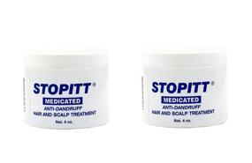 img 1 attached to 💆 Stopitt 4 oz. Medicated Anti-Dandruff Hair and Scalp Treatment Bundle: 2-Pack Set by Maven Gifts