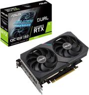 🎮 видеокарта для игр asus dual nvidia geforce rtx 3060 oc edition - передовые функции, 12 гб видеопамяти gddr6, pcie 4.0, hdmi 2.1, displayport 1.4a, двухслотовый дизайн, вентиляторный дизайн axial-tech, технология 0 дб и многое другое. логотип