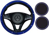 blue rhinestone steering wheel covers for women girls logo