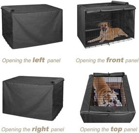 img 2 attached to 🐶 Land Dog Crate Cover for Wire Cages, Heavy-Duty Lattice Pet Kennel Covers Compatible with Standard Metal Crate Doors (24-48 Inches)