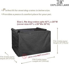 img 3 attached to 🐶 Land Dog Crate Cover for Wire Cages, Heavy-Duty Lattice Pet Kennel Covers Compatible with Standard Metal Crate Doors (24-48 Inches)