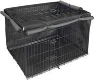 🐶 land dog crate cover for wire cages, heavy-duty lattice pet kennel covers compatible with standard metal crate doors (24-48 inches) logo