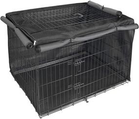 img 4 attached to 🐶 Land Dog Crate Cover for Wire Cages, Heavy-Duty Lattice Pet Kennel Covers Compatible with Standard Metal Crate Doors (24-48 Inches)