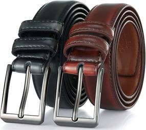 img 4 attached to 👔 Stylish Men's Belt in Mahogany by Gallery Seven: Elevate Your Wardrobe with This Classic Accessory