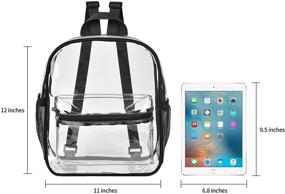 img 1 attached to Waterproof Transparent Security Backpack: A Perfect Choice for Approved Travel